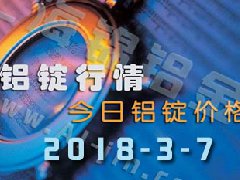 鋁錠行情2018：3月7日鋁錠價格,各地今日鋁價